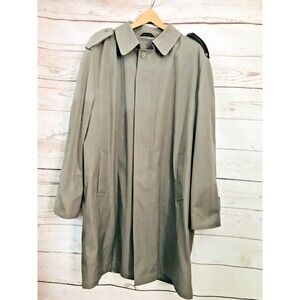 Silver Cloud Taupe Men’s 44L TrenchCoat Removable Liner Thermolite Active